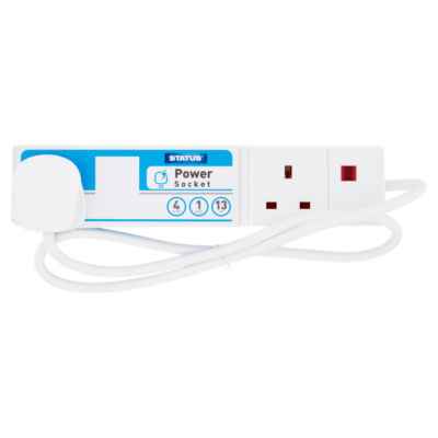 Status 4 Socket 1 Metre Extension Lead 13 Amp