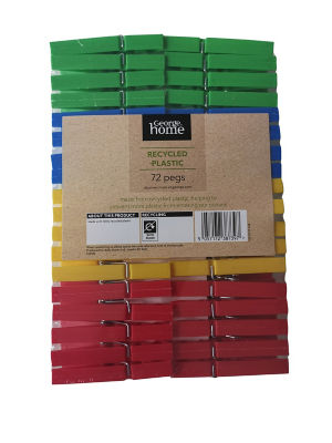 72pk Recycled Plastic Pegs