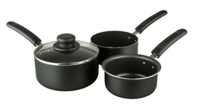 3 Piece Non-stick Aluminium Saucepan Set thumbnail 2