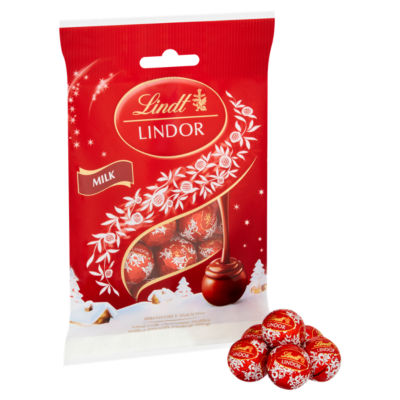 Lindor Christmas Milk Chocolate Mini Truffles Bag 80g thumbnail 3