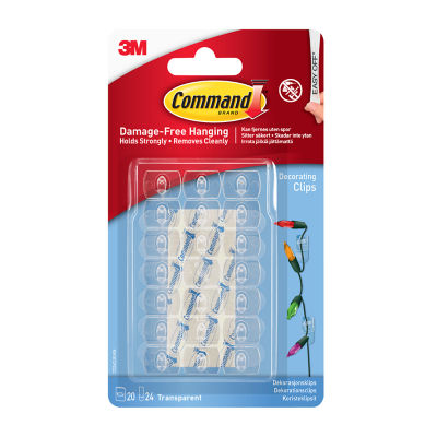 Clear Decorating Clips with Clear Strips 20 Clips + 24 Strips