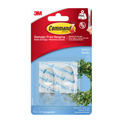 Command Clear Medium Hook 2 Pack