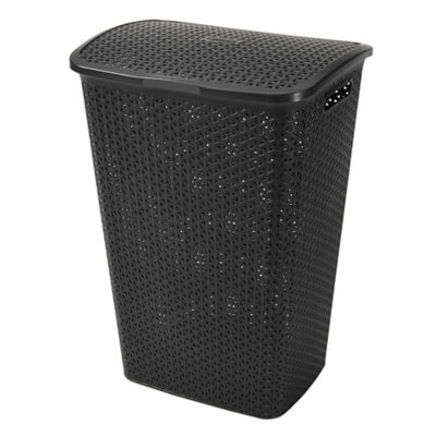 My Style Laundry Plastic Storage Hamper Dark Grey 55 Litre