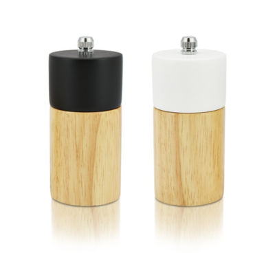 Black & White Wood Salt And Pepper Set thumbnail 2
