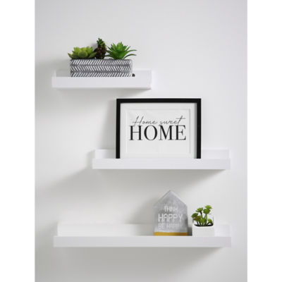 White Floating Picture Shelf - Set of 3 thumbnail 2