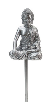 Buddha Garden Stake Silver