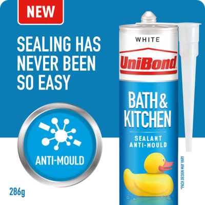 UniBond Bath & Kitchen Sealant Cartridge White thumbnail 2