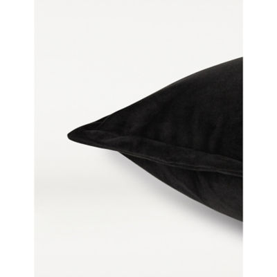 Black Extra Large Velvet Cushion thumbnail 4