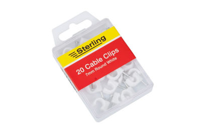 20 Cable Clips (Round 7mm)