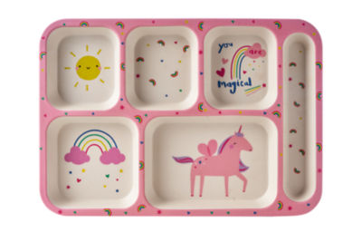 Kids Unicorn Bamboo Divided Tray 36.3x25cm thumbnail 2