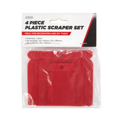 4Pc Plastic Scraper Set thumbnail 2