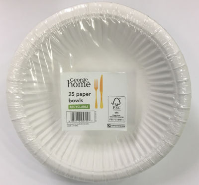 White 25pk Value Paper Bowls