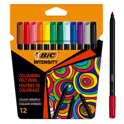 Bic Intensity Colouring Felt Pens x12