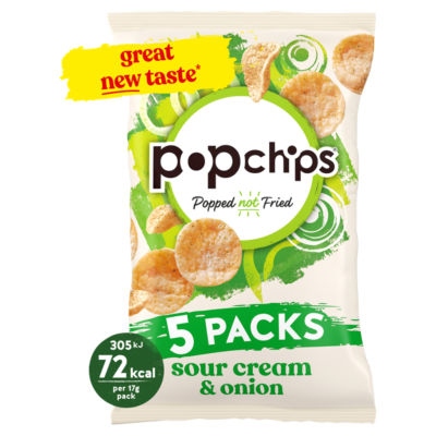 popchips Sour Cream & Onion Multipack Crisps