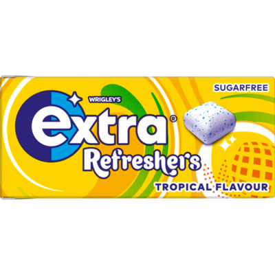 Refreshers Tropical Flavour Sugarfree Chewing Gum Handy Box 7 Pieces