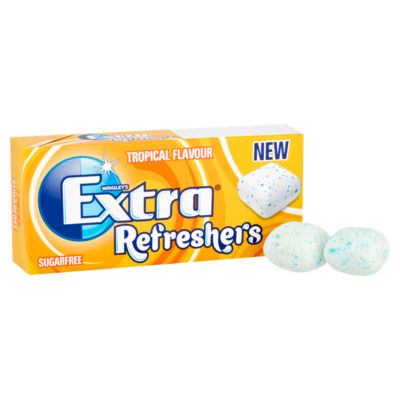 Refreshers Tropical Flavour Sugarfree Chewing Gum Handy Box 7 Pieces thumbnail 3