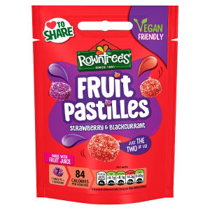 Fruit Pastilles Strawberry & Blackcurrant Sweets Sharing Bag 143g thumbnail 2