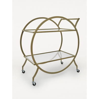 Gold Metal Trim Drinks Trolley thumbnail 3