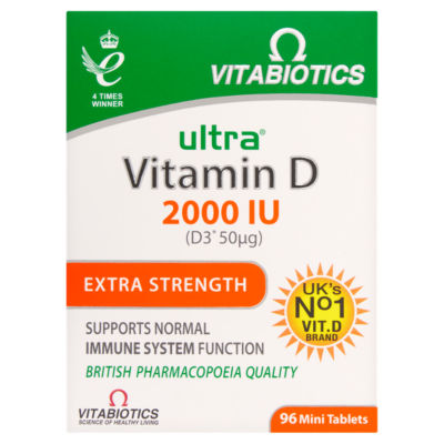 Vitamin D 2000 IU 96 Mini Tablets thumbnail 2