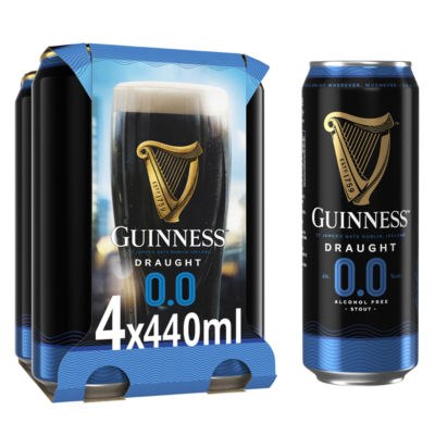 Draught Alcohol Free Stout Beer 0.0% vol 4x440ml Cans