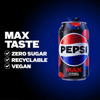 Max Cherry No Sugar Cola Cans 24 x 330ml thumbnail 3