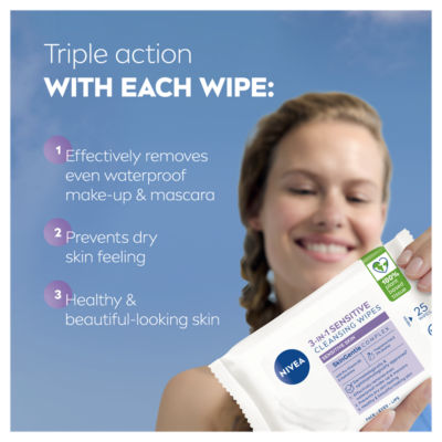 Cleansing Face Wipes Sensitive Skin 25 Pack thumbnail 4