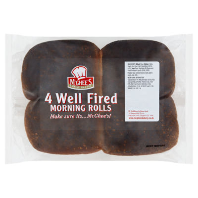 4 Well Fired Morning Rolls