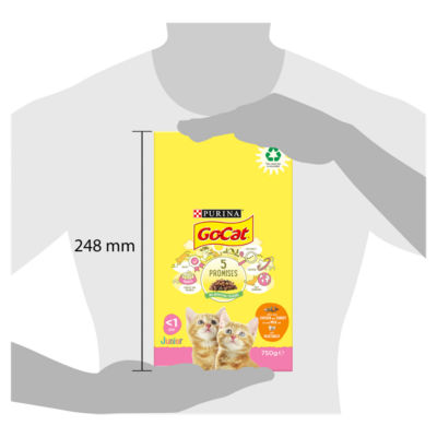 Kitten Chicken, Turkey and Milk Dry Cat Food 750g thumbnail 4