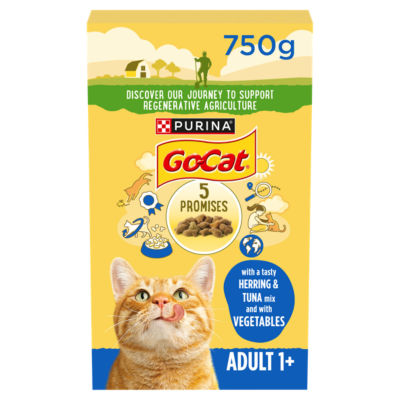 GO-CAT Herring with Vegetables Dry Cat Food 750g thumbnail 2
