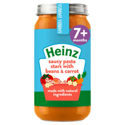 by Nature Saucy Pasta Stars with Beans & Carrot Baby Food Jar 7+ Months 200g thumbnail 2