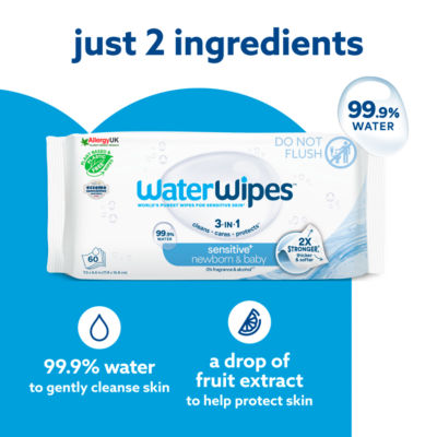 Sensitive+ Newborn & Baby Wipes, 3-In-1 Cleans, Cares, Protects, 99.9% Water, Unscented, 240 Count thumbnail 4