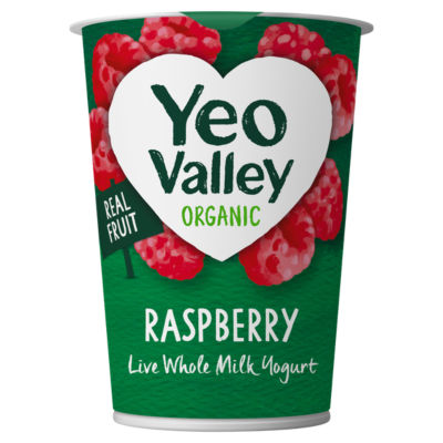 Organic Raspberry Live Fruity & Creamy Yogurt 450g