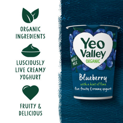 Organic Blueberry Live Fruity & Creamy Yogurt 450g thumbnail 3