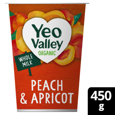 Organic Peach & Apricot Live Creamy Yogurt 450g thumbnail 2
