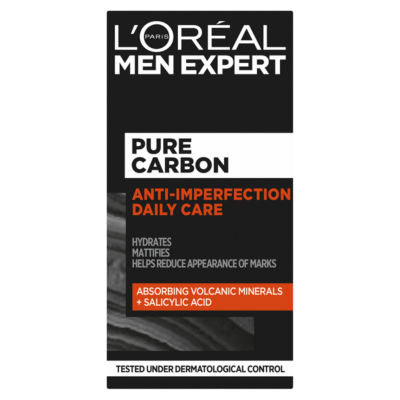 Men Expert Pure Carbon Anti-Spot Exfoliating Daily Face Cream 50ml thumbnail 2