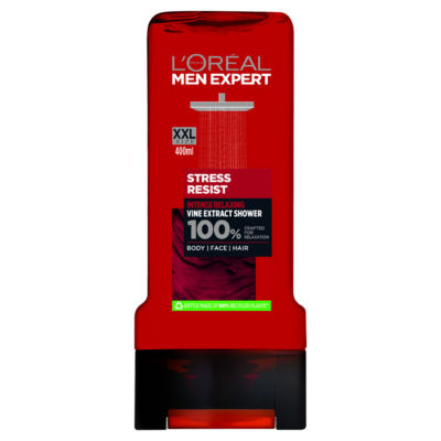 L'Oreal Men Expert Stress Resist Shower Gel Large XL 400ml thumbnail 2