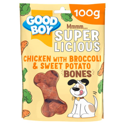 Super Licious Chicken with Broccoli & Sweet Potato Bones 100g thumbnail 2