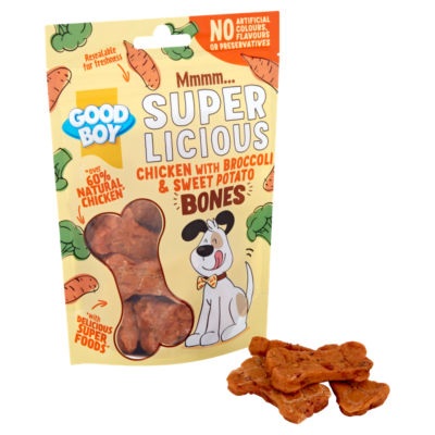 Super Licious Chicken with Broccoli & Sweet Potato Bones 100g thumbnail 3