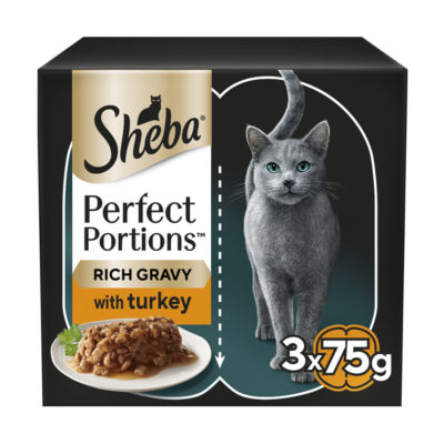 PERFECT PORTIONS™ Adult Wet Cat Food Turkey Chunks 6 x 37.5g Tray thumbnail 2