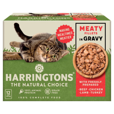 Wet Cat Food Pouches Meat in Gravy 12x85g thumbnail 2