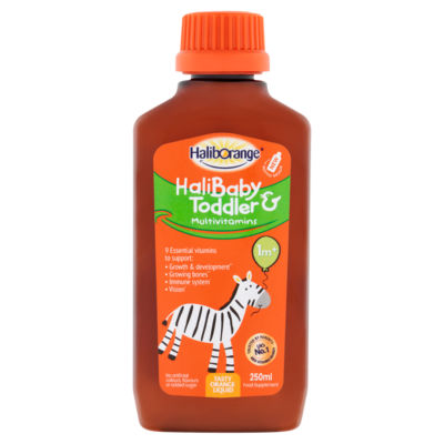 Halibaby & Toddler Multivitamins Food Supplement Tasty Orange Liquid 1m+ 250ml thumbnail 2