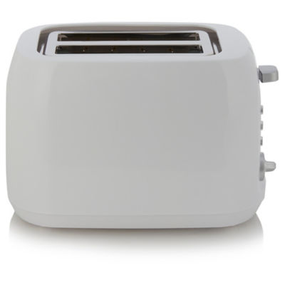 White 2 Slice Toaster With Long Slots