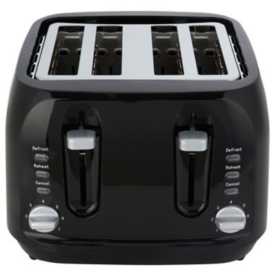 Black 4 Slice Toaster