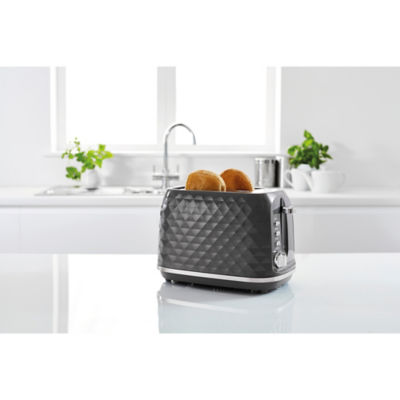 Grey textured 2 Slice Toaster thumbnail 3