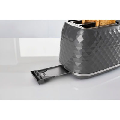 Grey textured 2 Slice Toaster thumbnail 4