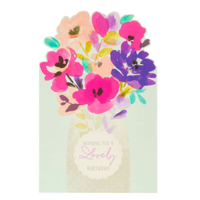 Vase of Flowers Birthday Card thumbnail 2