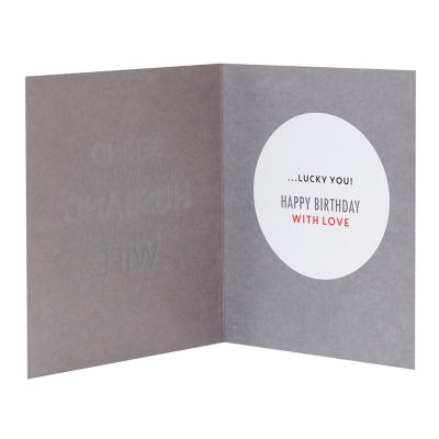 Type led Husband Birthday Card thumbnail 3