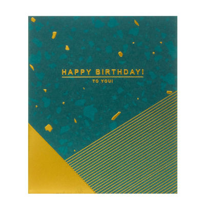 Green and Gold Birthday Card thumbnail 2