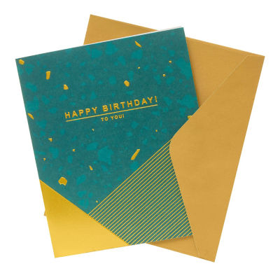 Green and Gold Birthday Card thumbnail 4