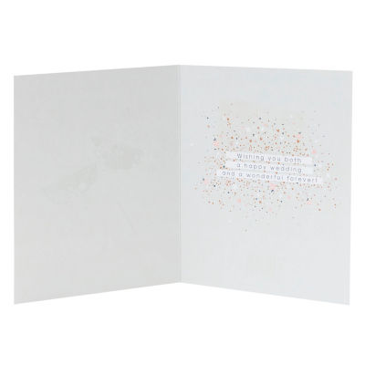 Sparkling Champagne Glasses Wedding Card thumbnail 3
